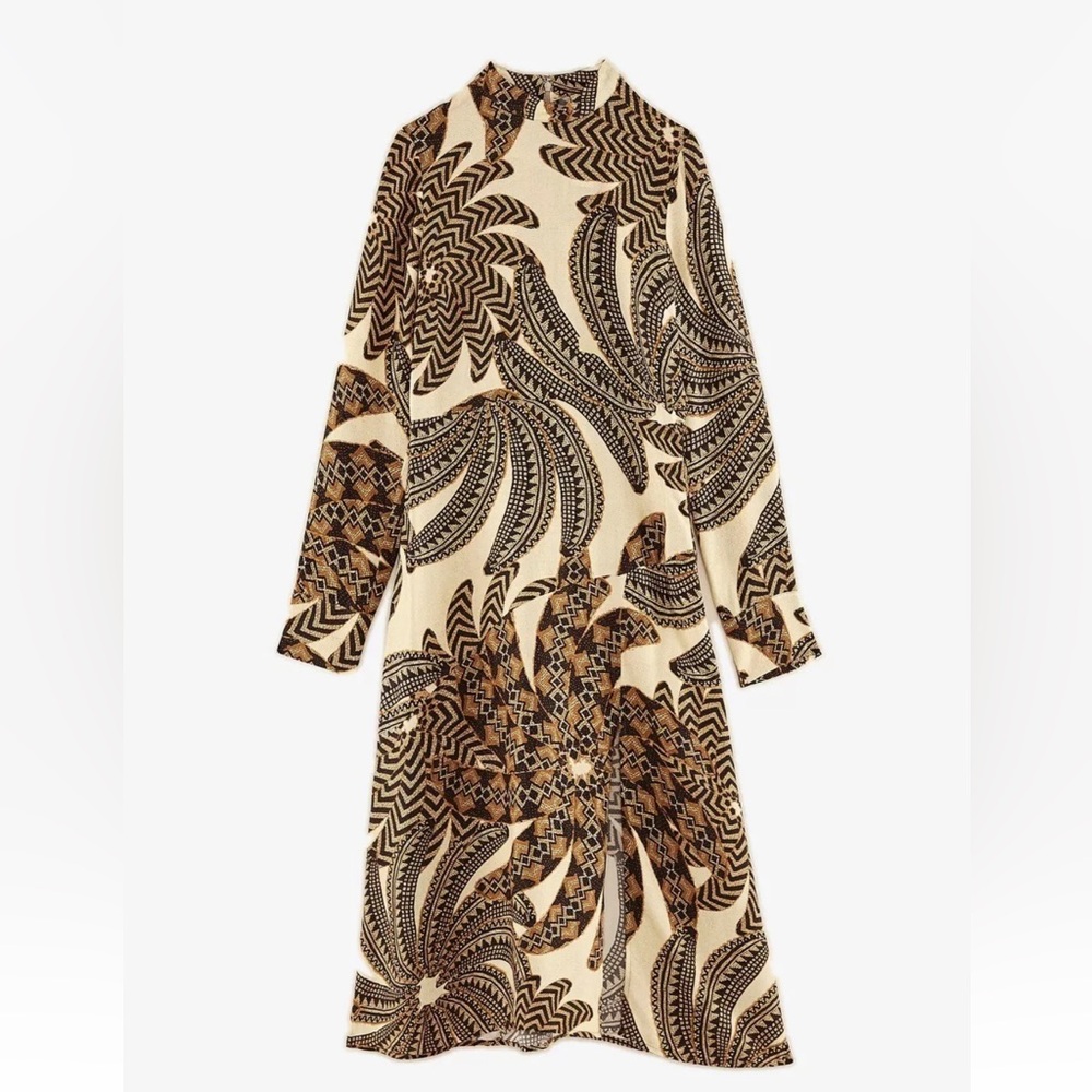 Farm rio floral print midi dress long sleeve